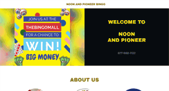 Desktop Screenshot of noonandpioneerbingo.com
